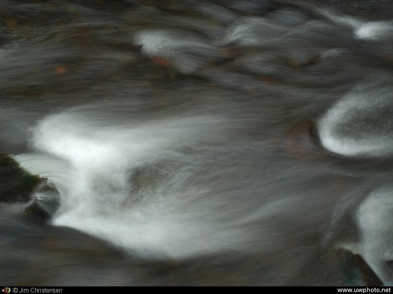 Flowing Stream Water — White