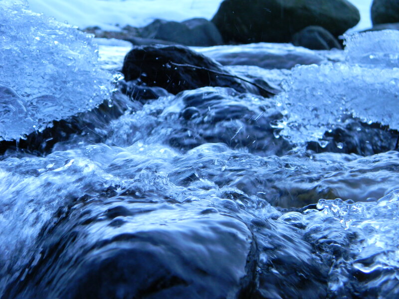 Flowing Stream with Ice