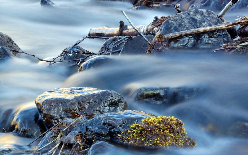 Flowing Stream with Rocks