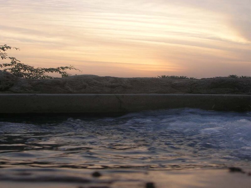Flowing Water at Sunset — Orange