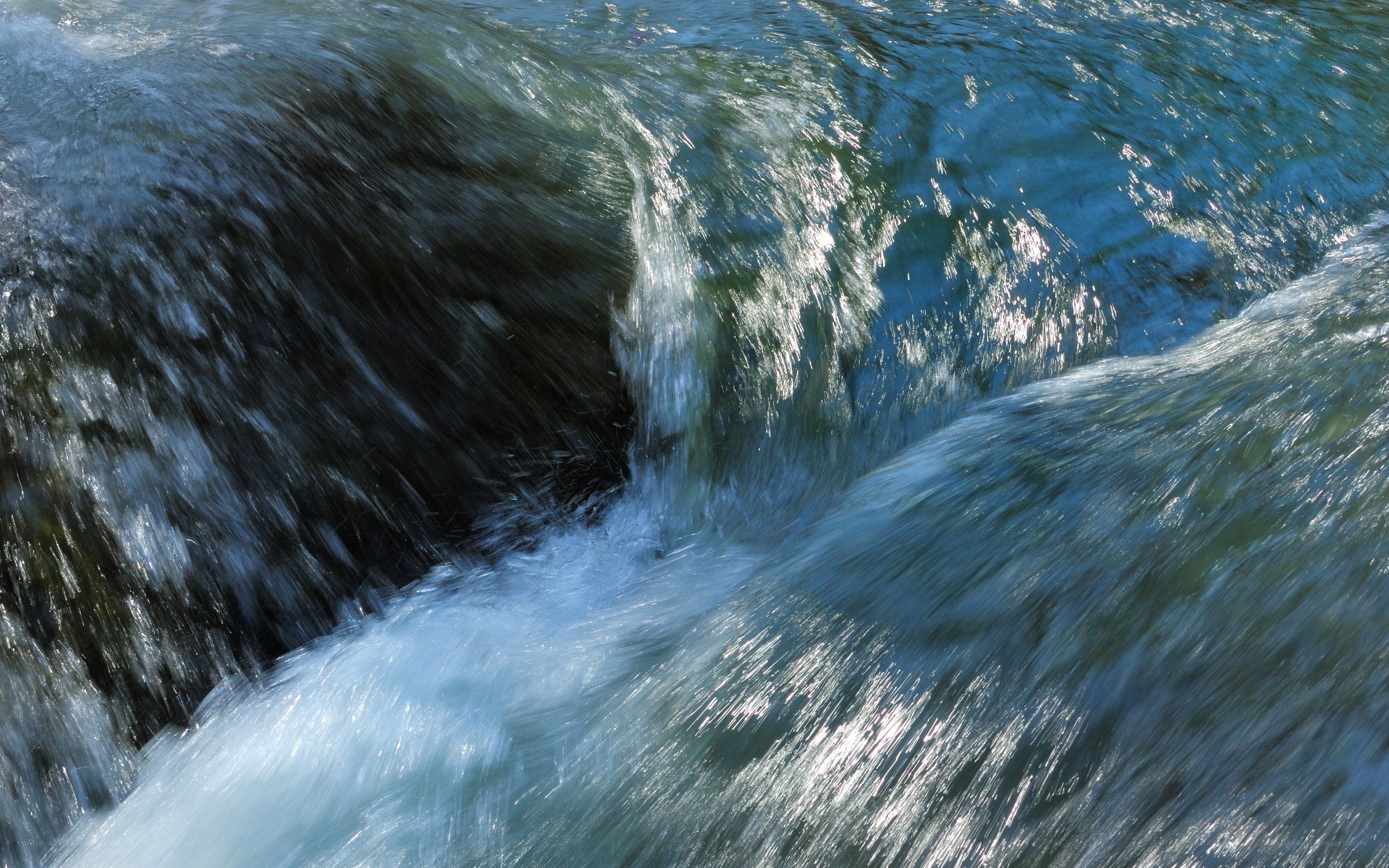 flowing water in a river