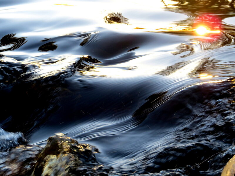Flowing Water Surface — Blue