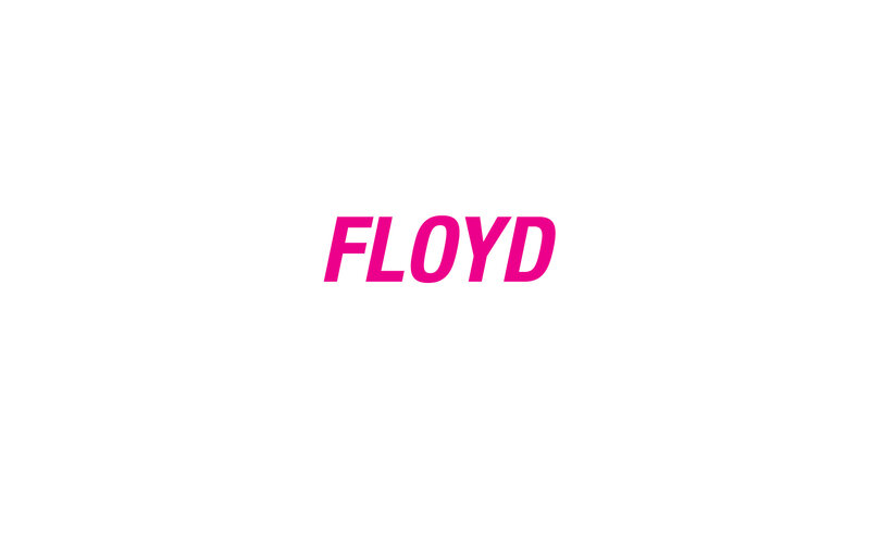 FLOYD text on white background