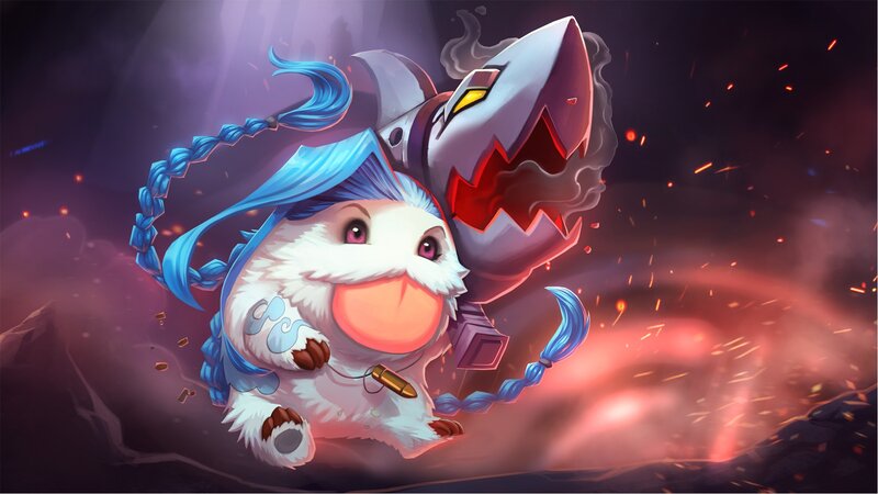 Fluffy Creature with Shark Helmet