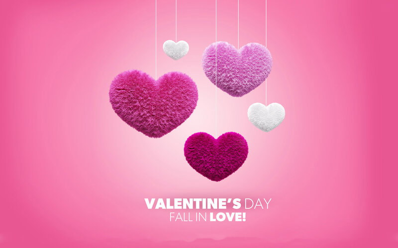 Fluffy Hearts Hanging