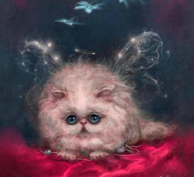 Fluffy Kitten with Wings
