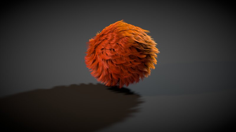 Fluffy Orange Sphere — Dramatic