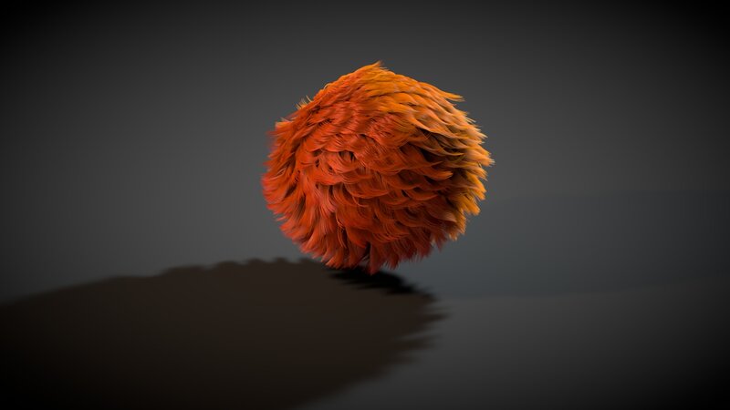 fluffy orange sphere