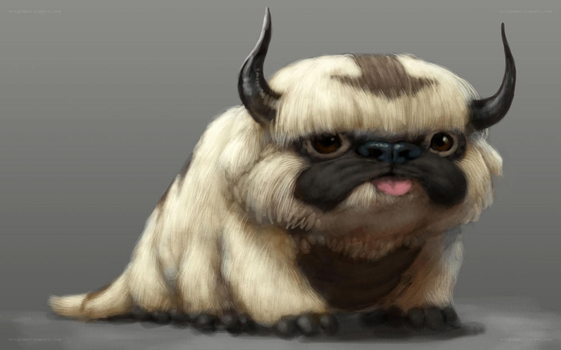 fluffy sky bison character