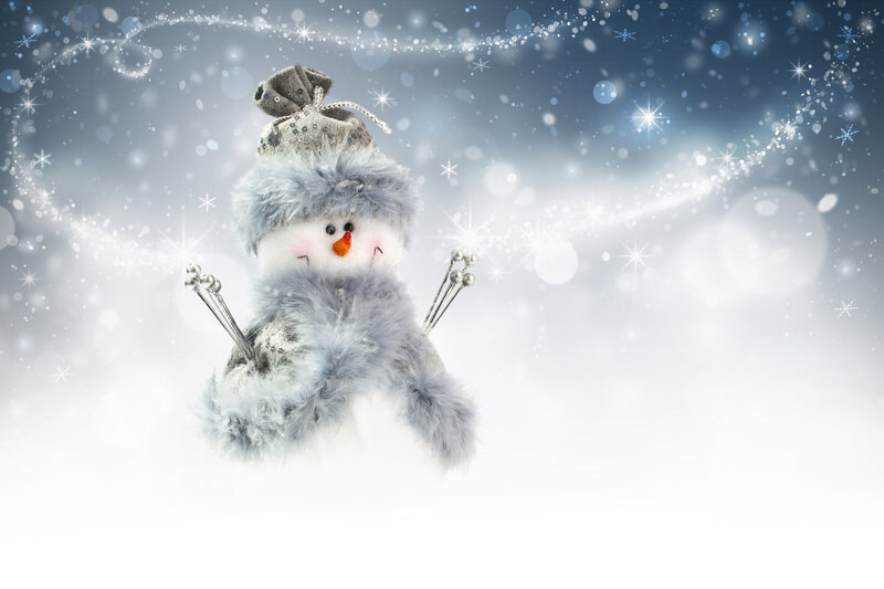 Fluffy Snowman Figure