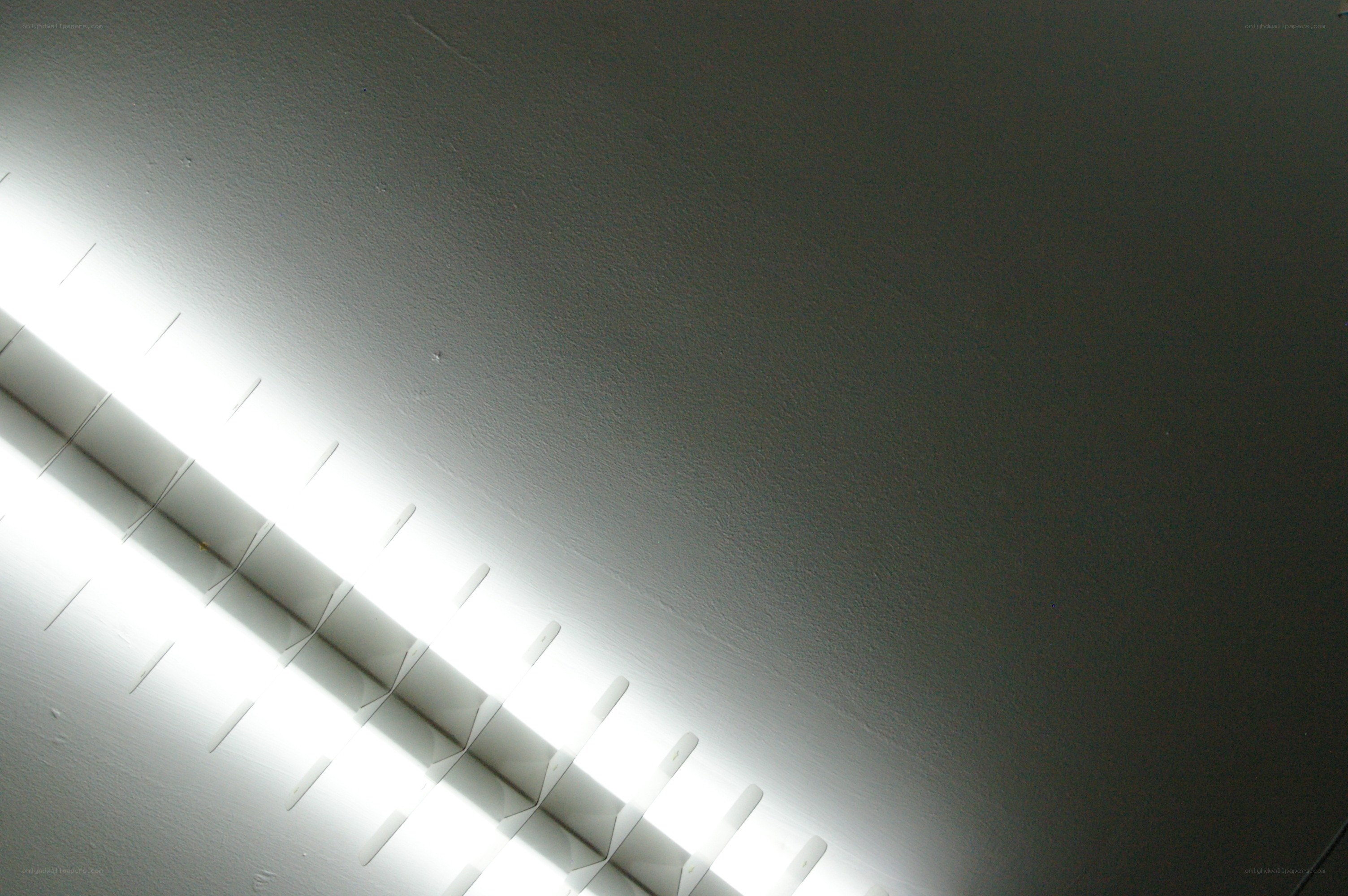 fluorescent light on ceiling