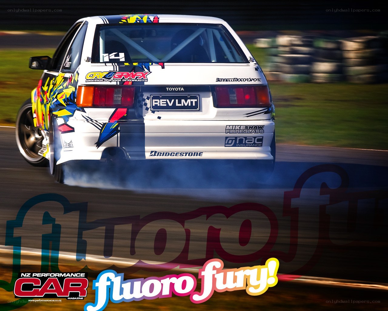 Fluoro Fury drift car