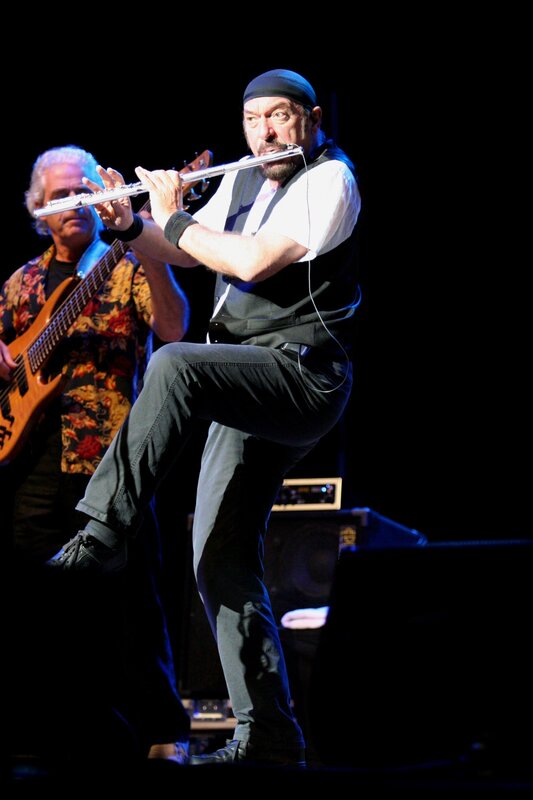 Flute player on stage