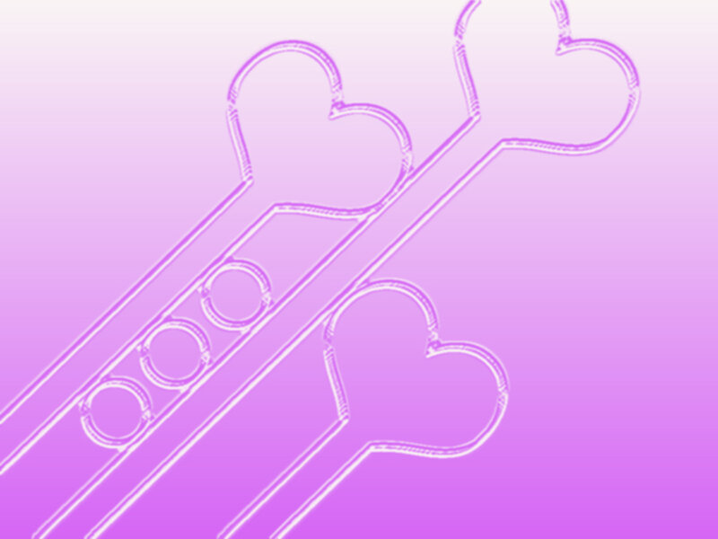 Flute with Heart Shapes