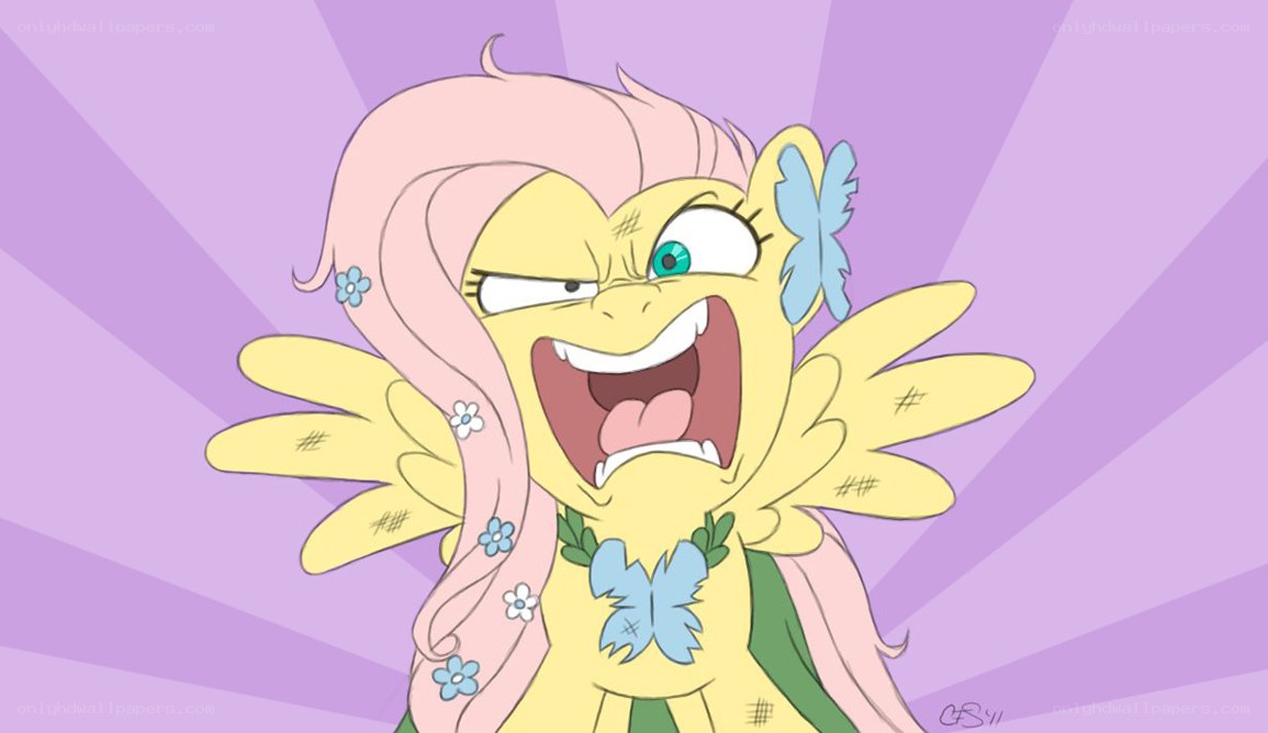 Fluttershy angry expression