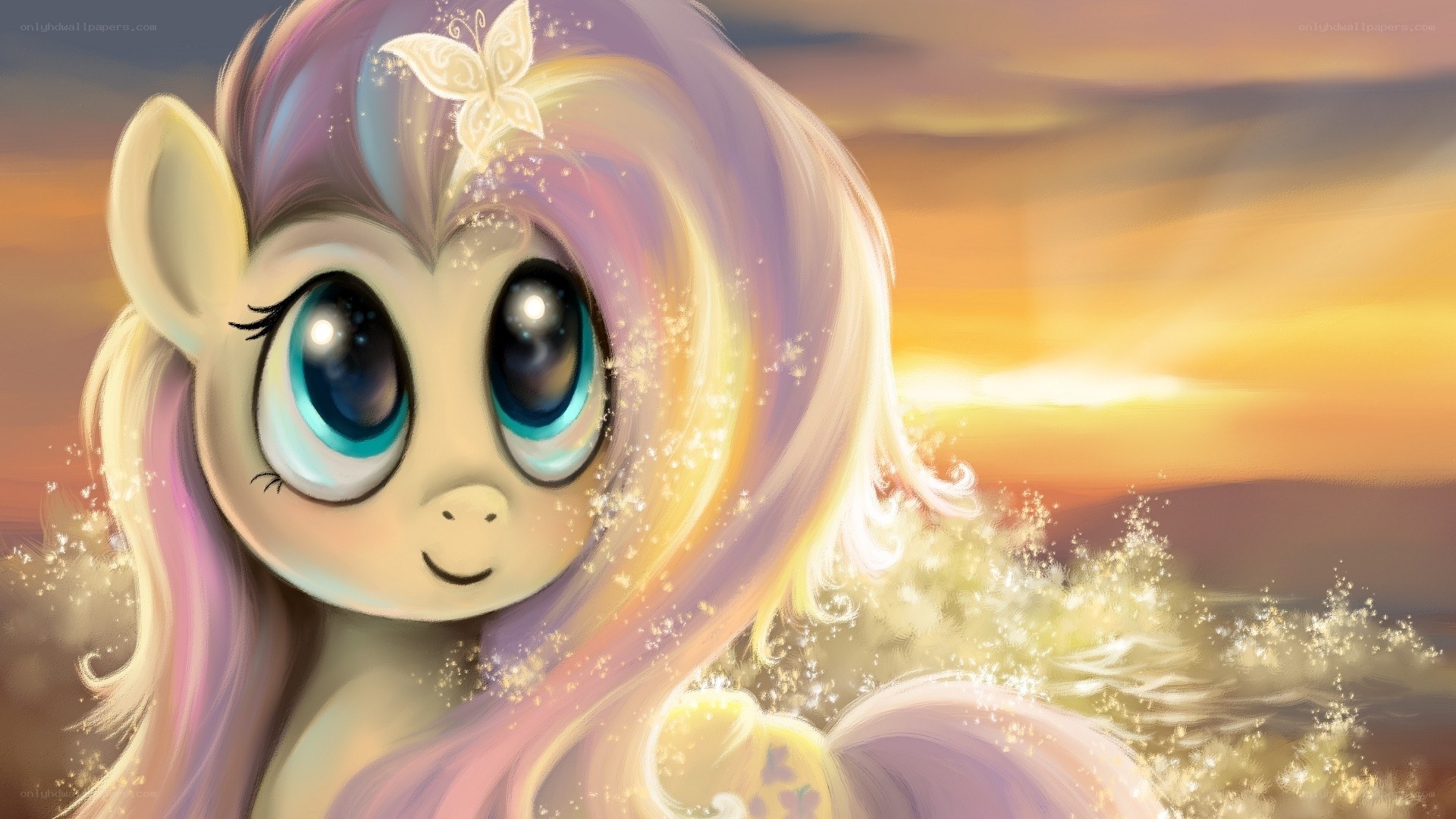 fluttershy at sunset