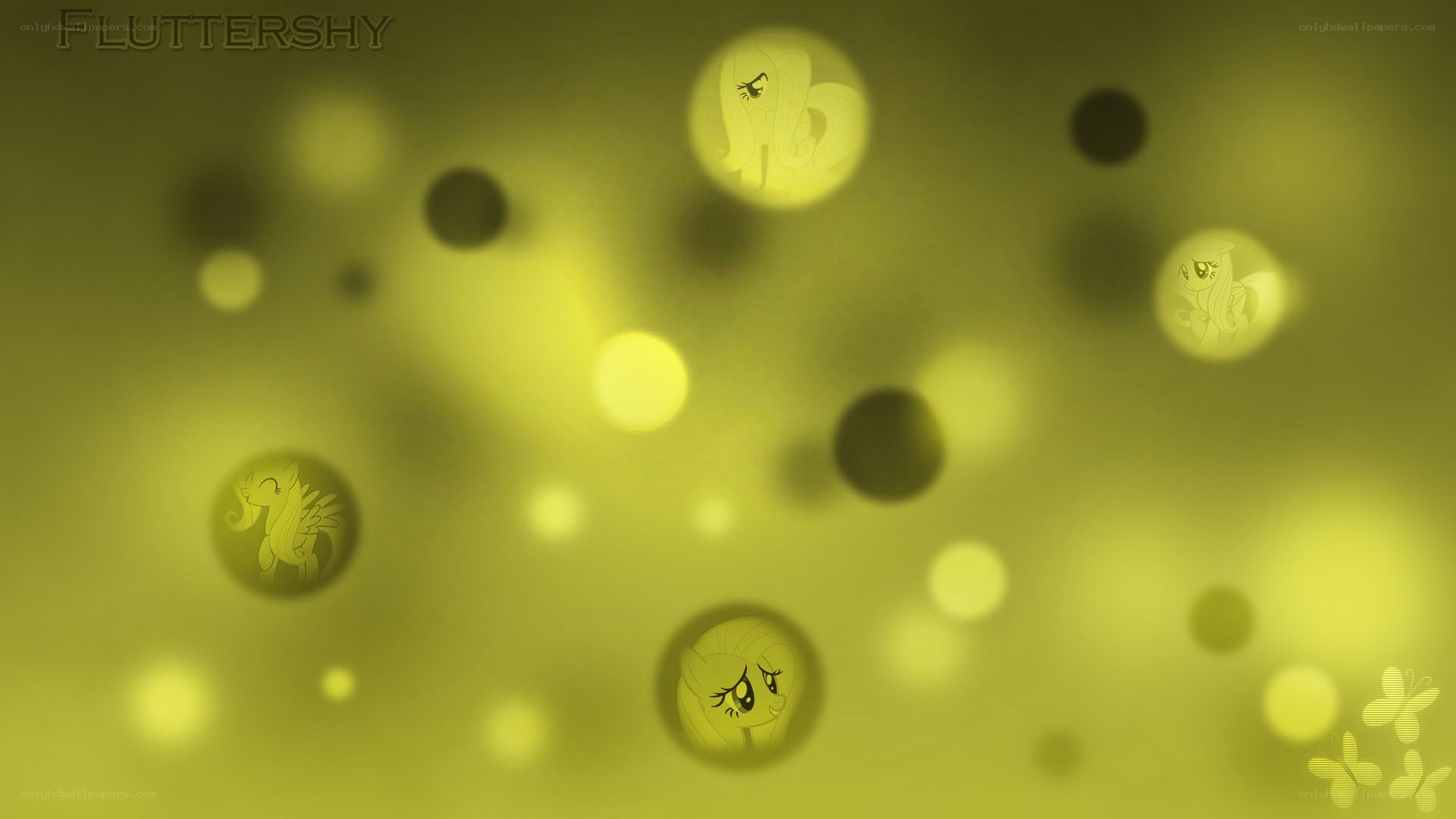 Fluttershy bokeh wallpaper