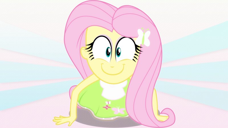 Fluttershy Character — Pink, Cheerful