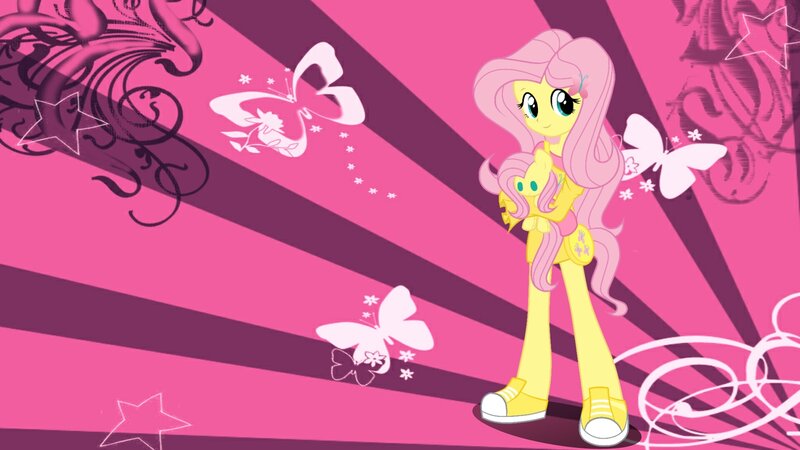Fluttershy Character — Pink, Playful