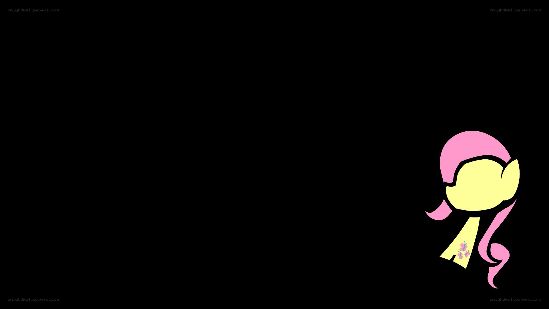 Fluttershy character silhouette