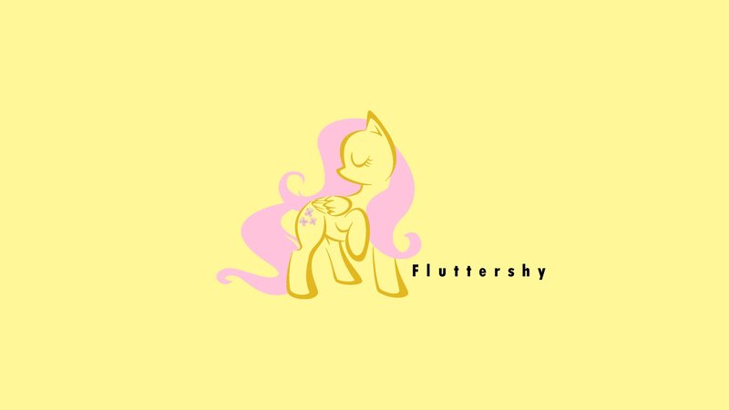 Fluttershy Character — Yellow, Calm, Vector Art