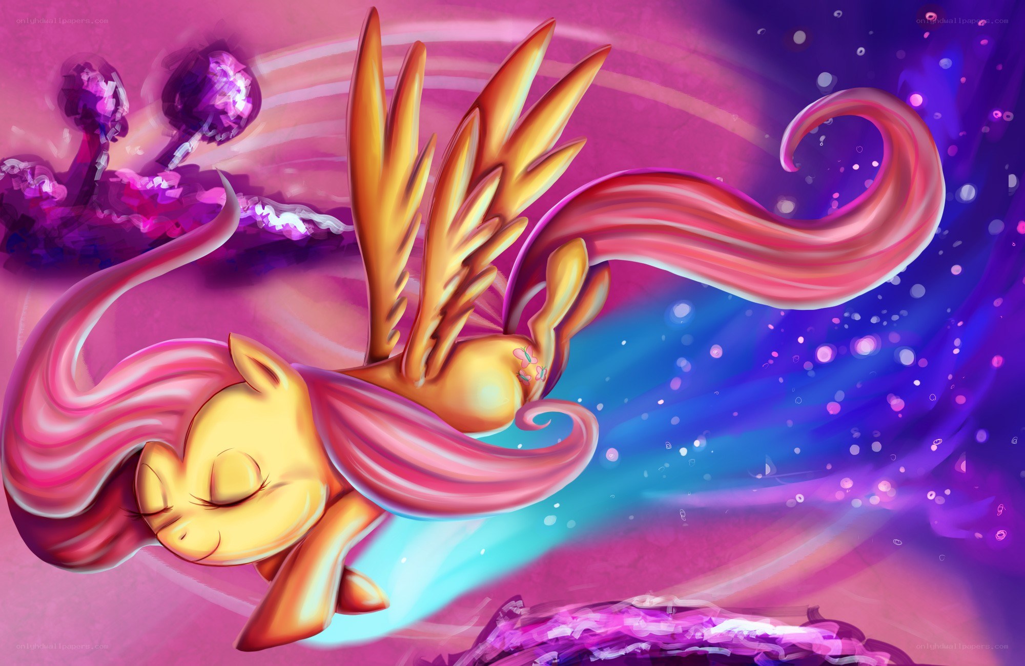 Fluttershy flying peacefully