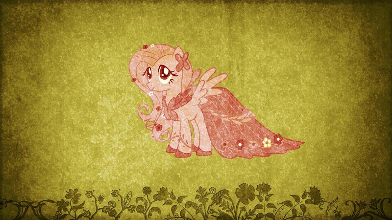 Fluttershy in a floral dress