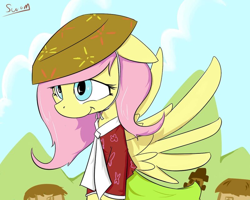 Fluttershy in a hat