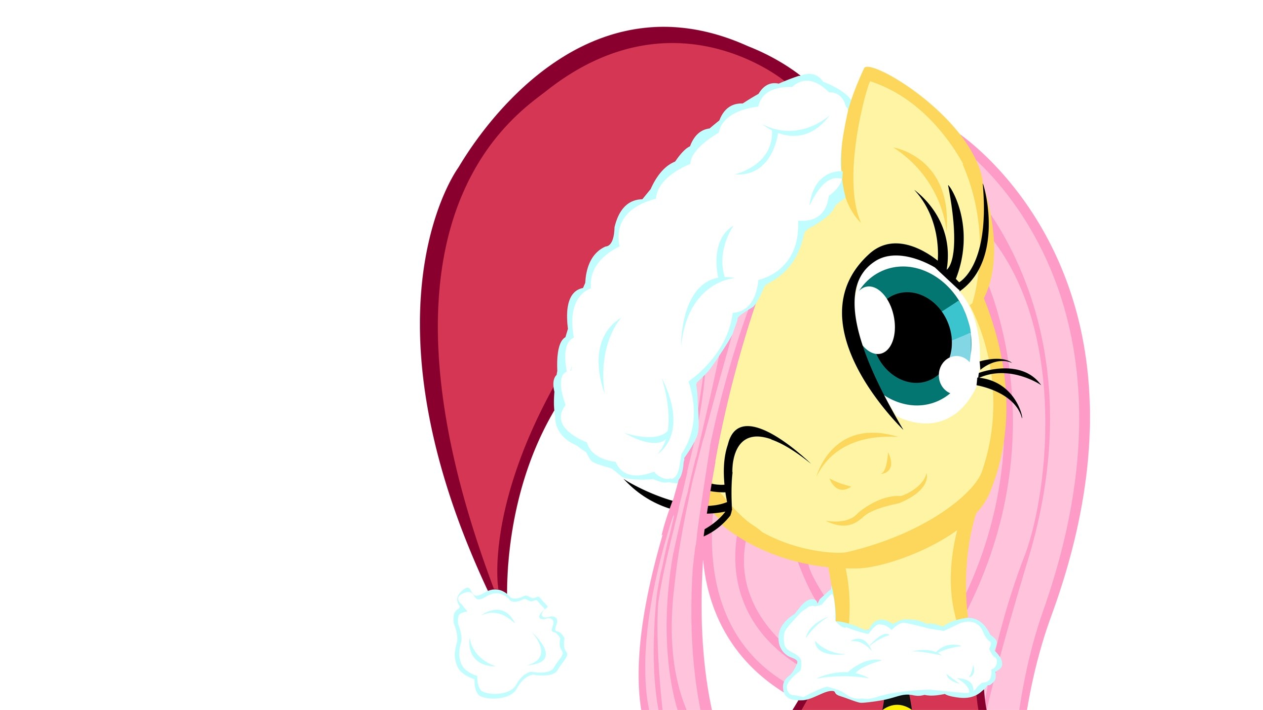 Fluttershy in a Santa hat