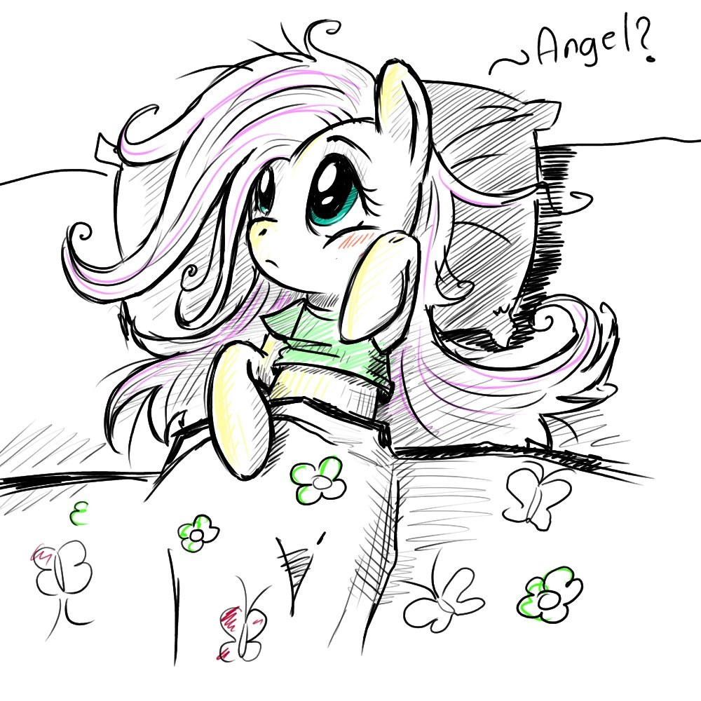 Fluttershy in bed