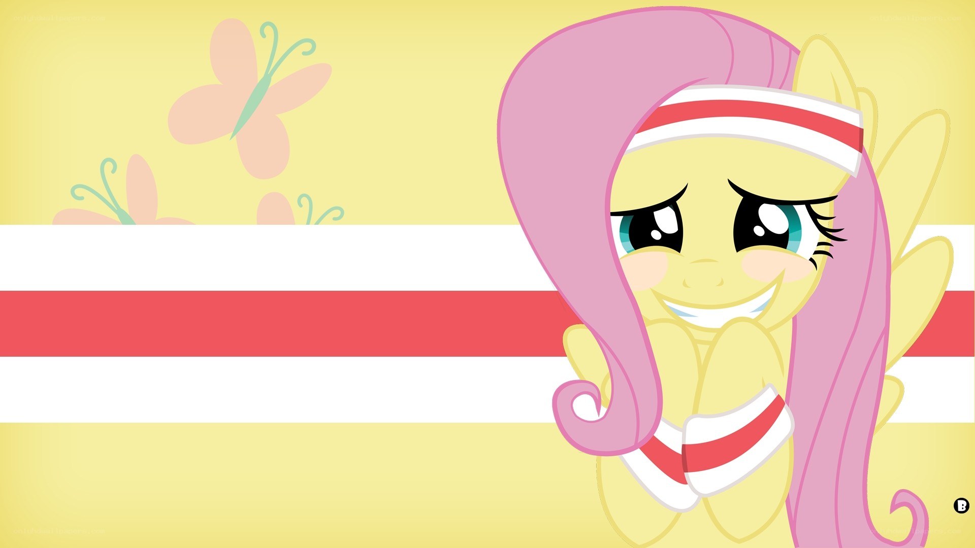 Fluttershy in cheer outfit