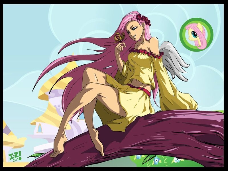 Fluttershy in human form