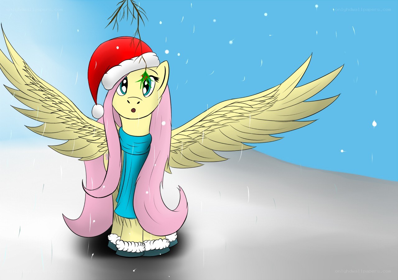 Fluttershy in winter gear