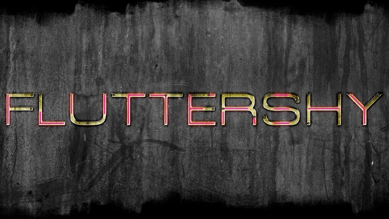 FlutterShy logo on dark background