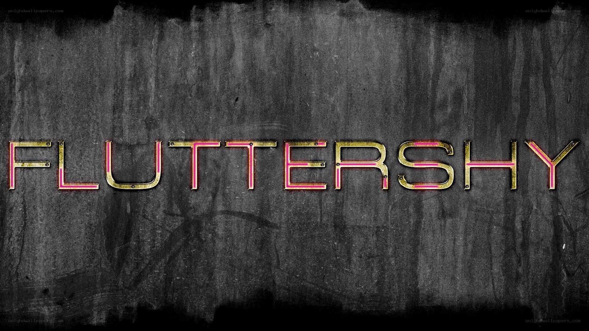 FlutterShy logo on dark background