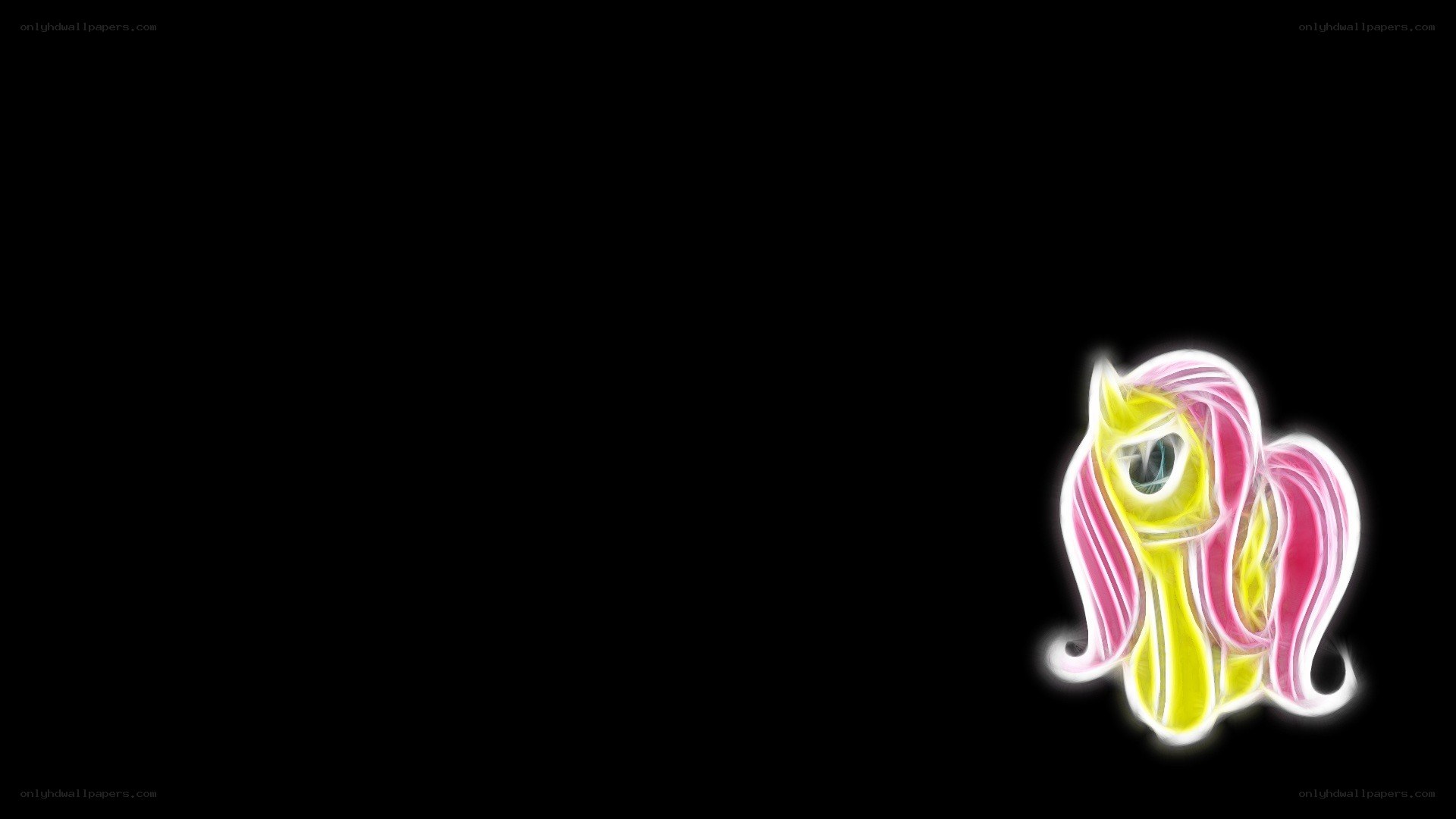 Fluttershy neon glow