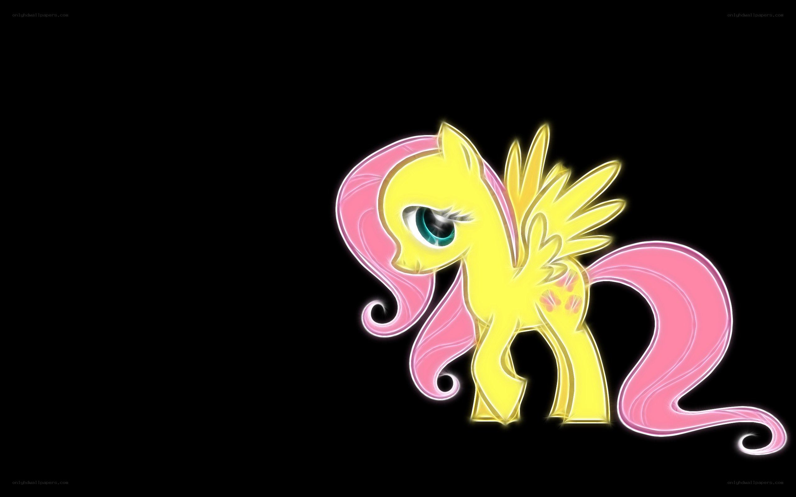 Fluttershy neon glow