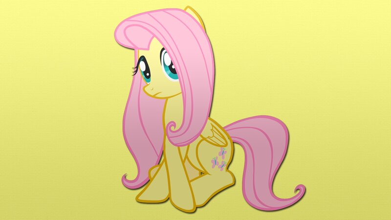 Fluttershy Pony — Yellow, Calm, Digital Art, Pink Mane