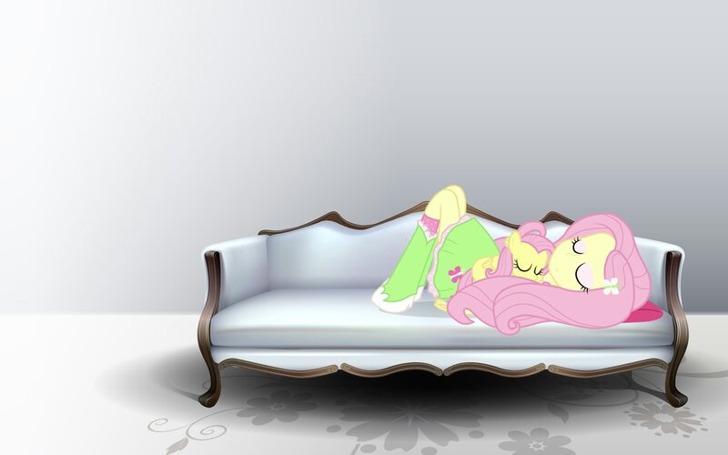 Fluttershy Sleeping on Couch