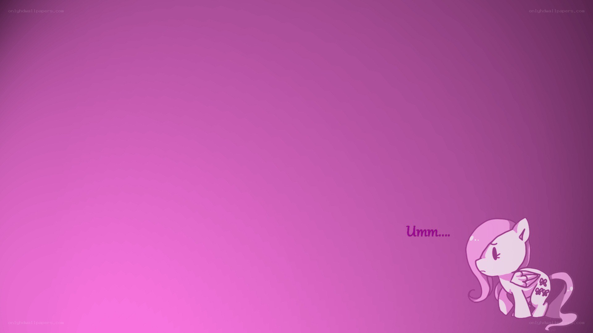Fluttershy thinking on pink
