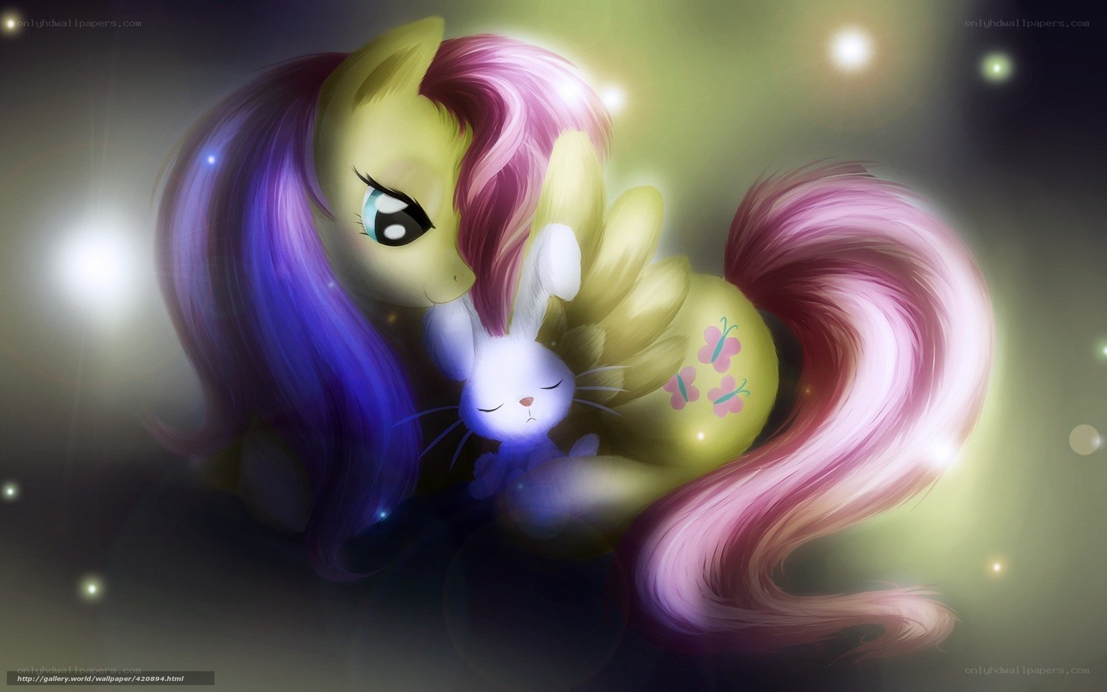 Fluttershy with a bunny