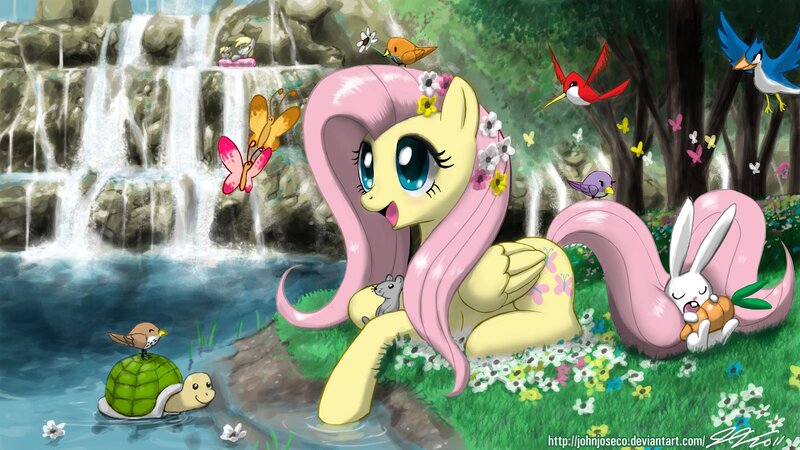 Fluttershy with animals