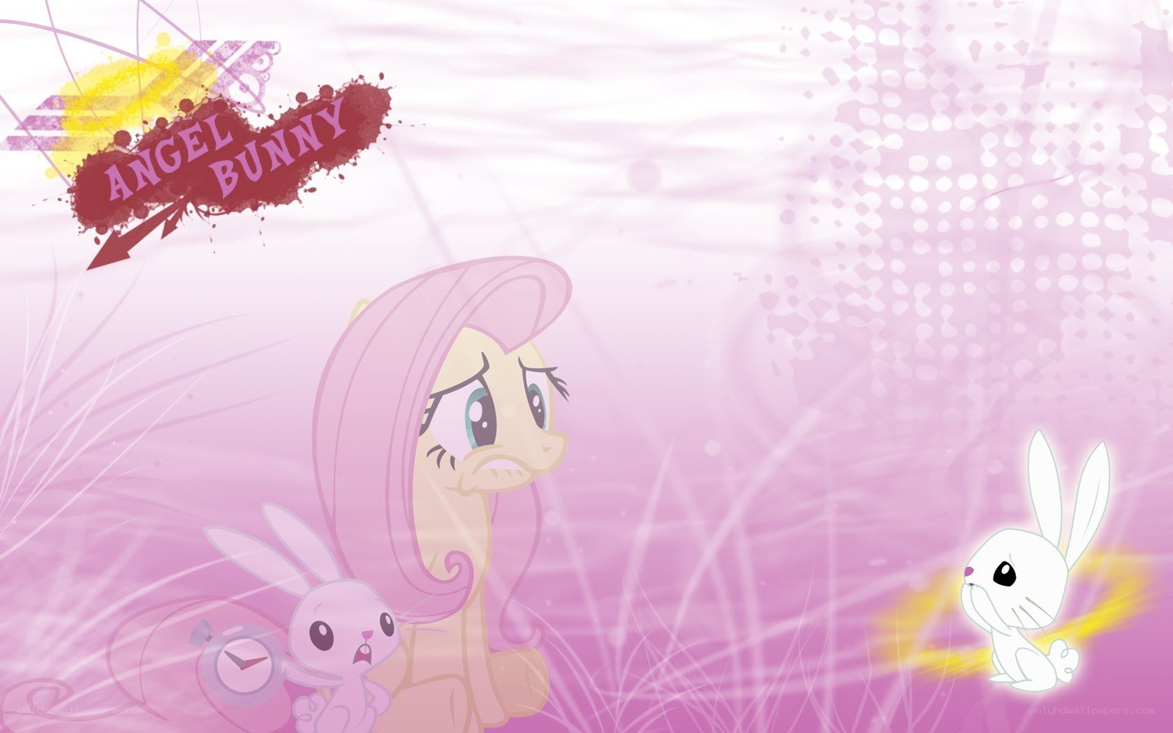 Fluttershy with bunny friends