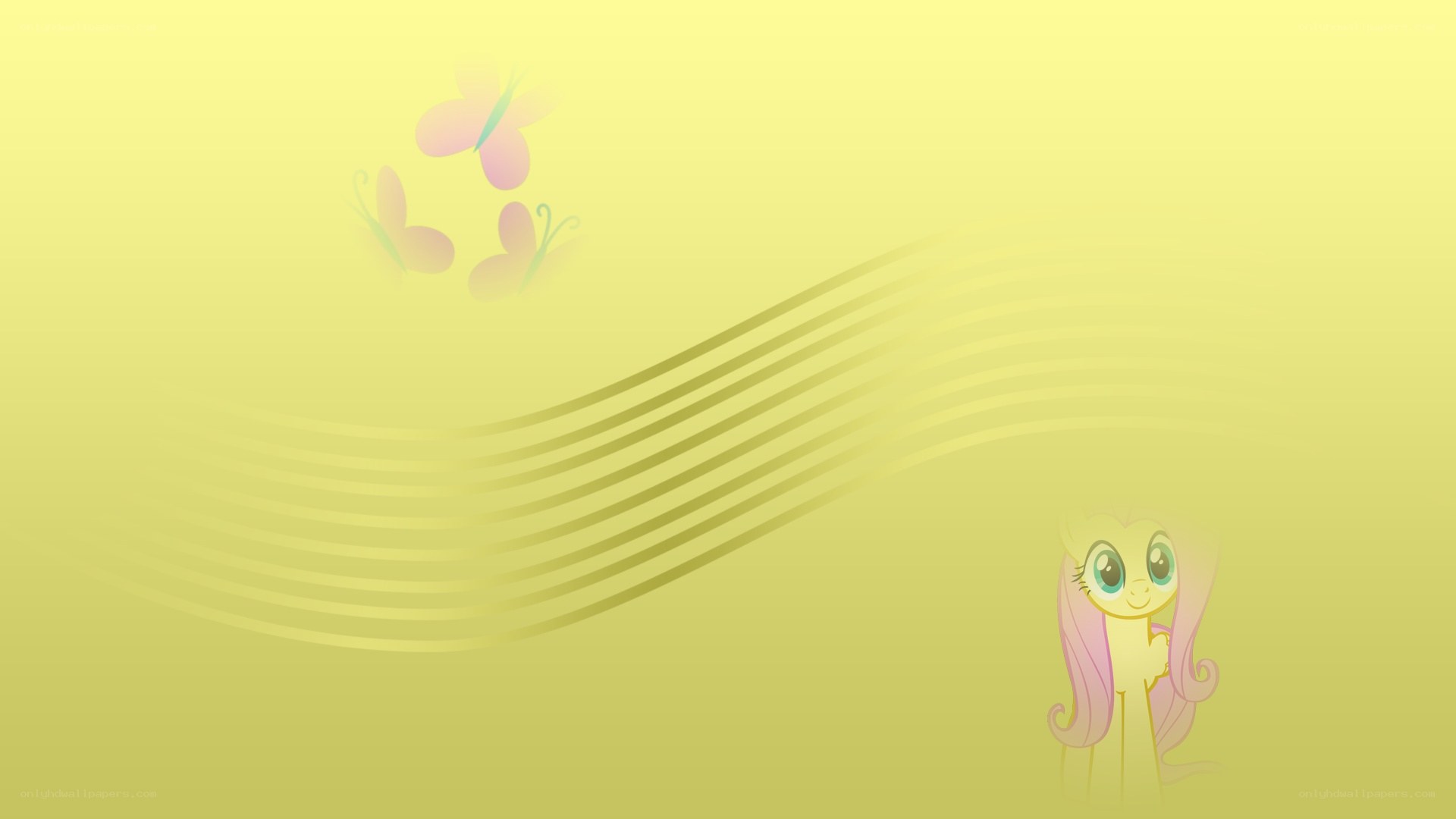 Fluttershy with butterflies