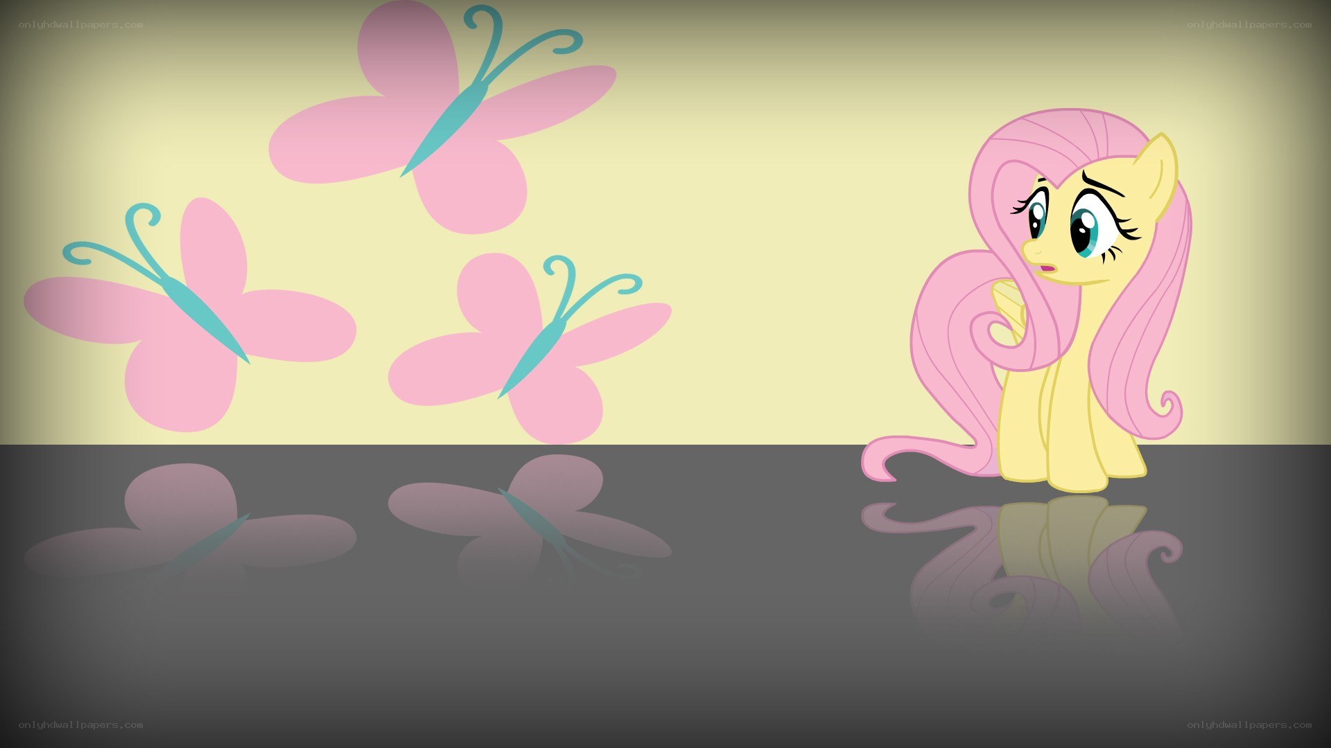Fluttershy with butterflies