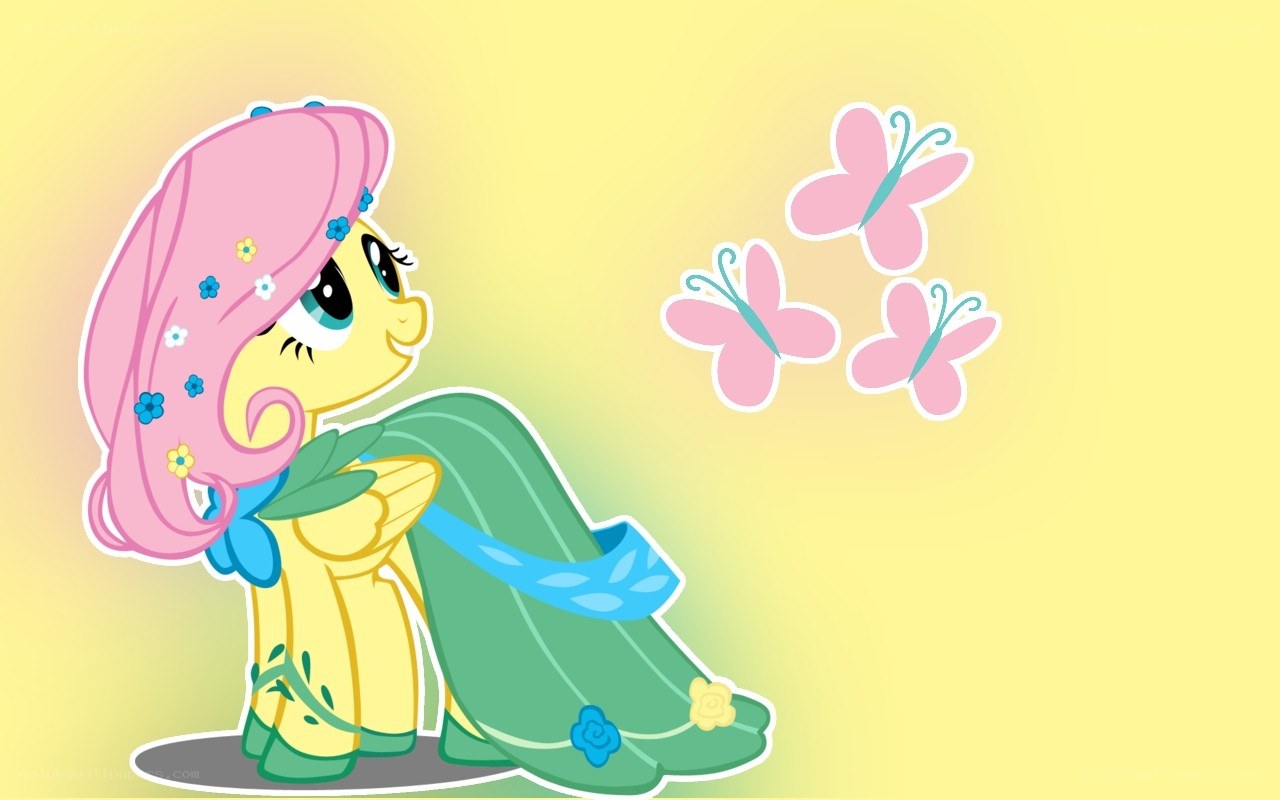 Fluttershy with butterflies