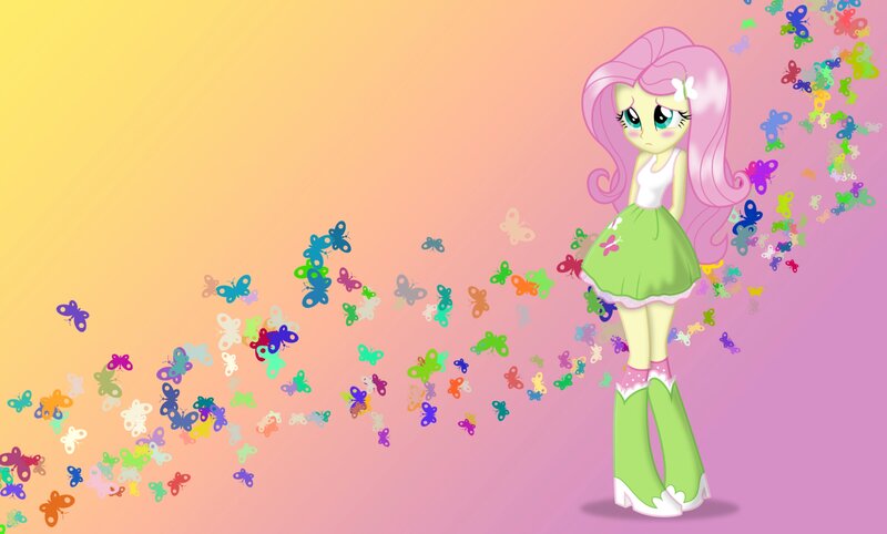 Fluttershy with Butterflies — Pink, Calm