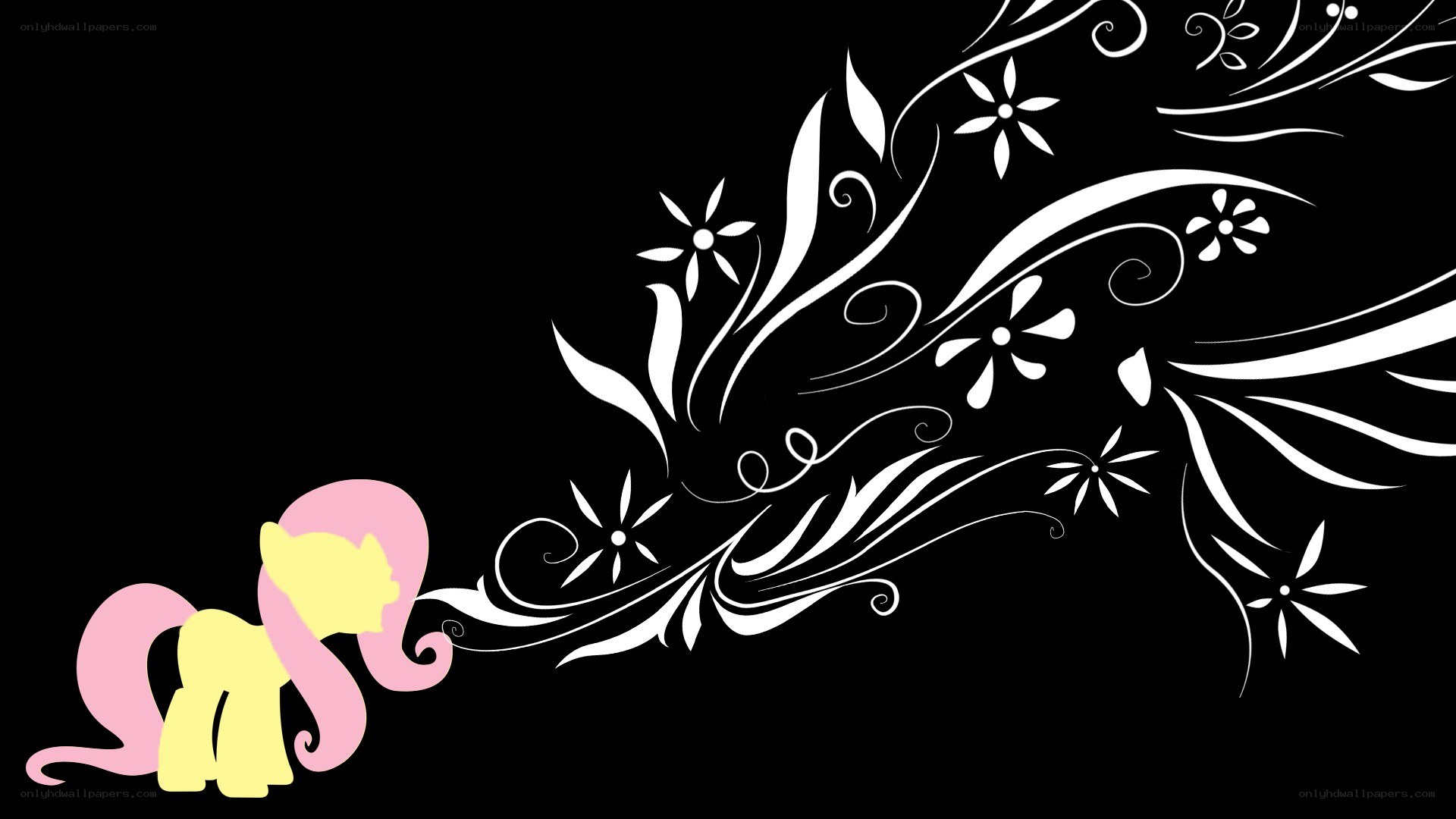 Fluttershy with floral design