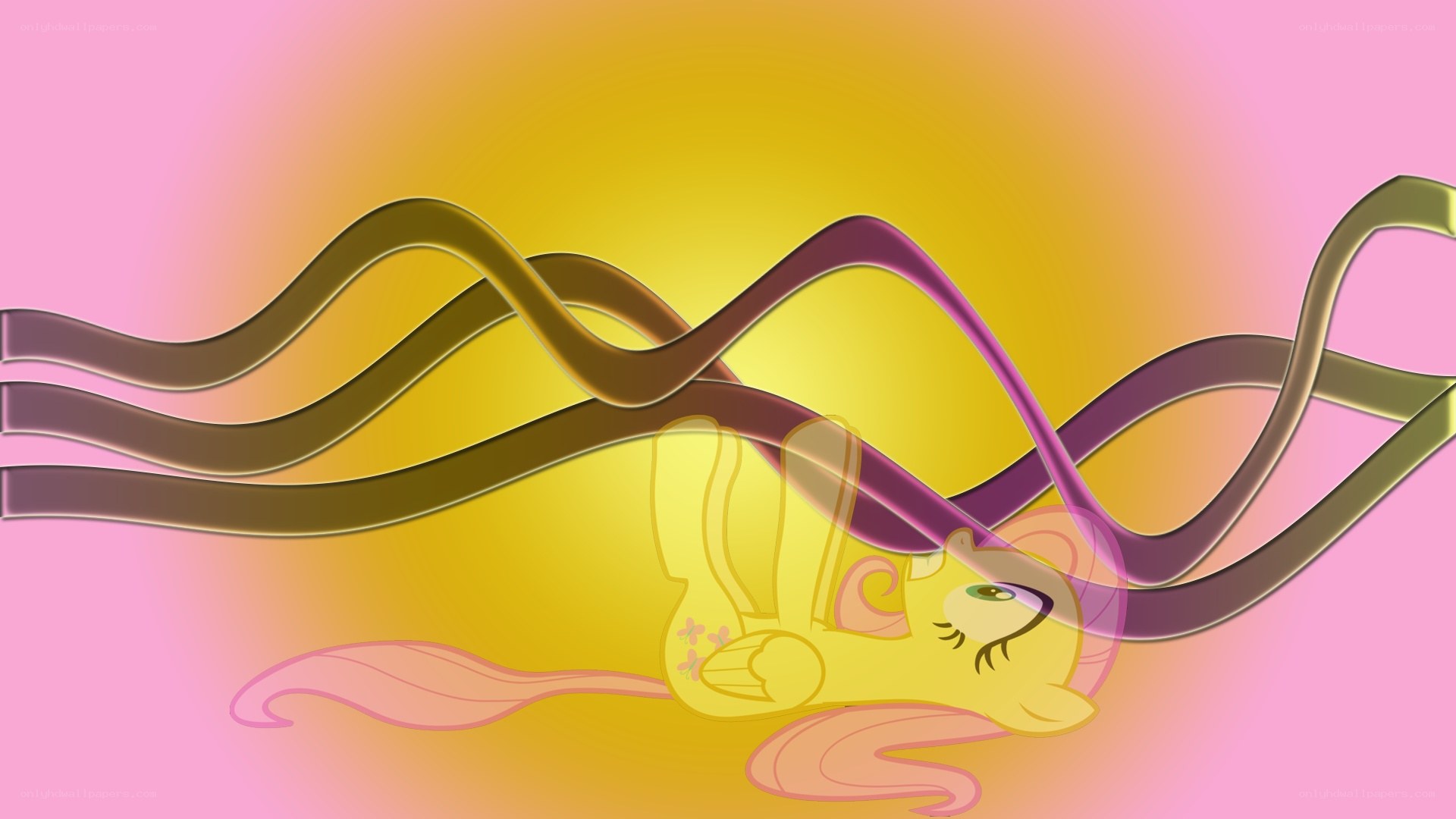 Fluttershy with flowing ribbons