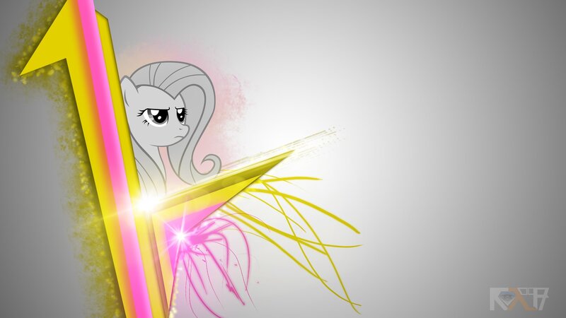 Fluttershy with glowing arrow